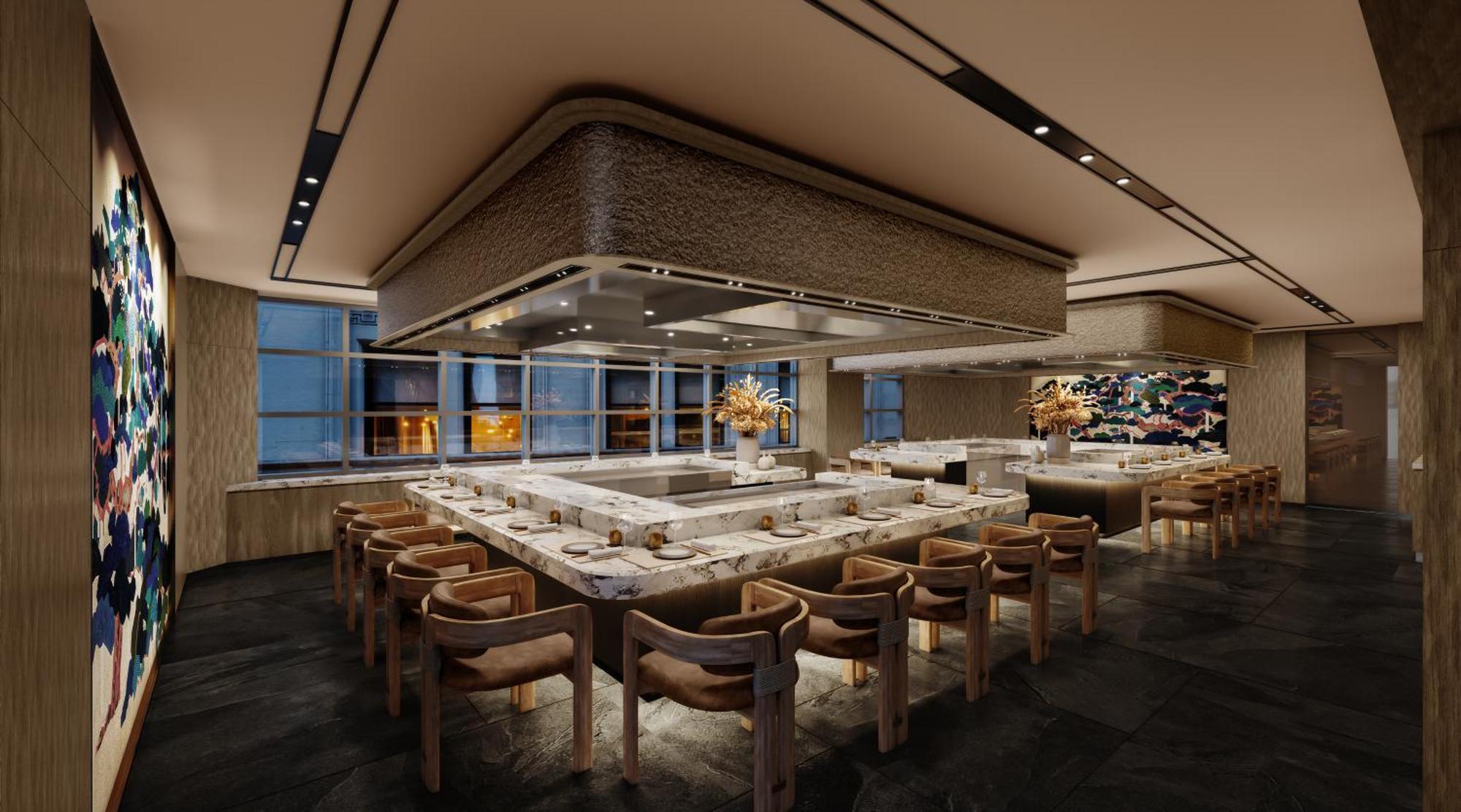 מלון Jw Marriott אוקלנד מראה חיצוני תמונה Rendering of the restaurant
