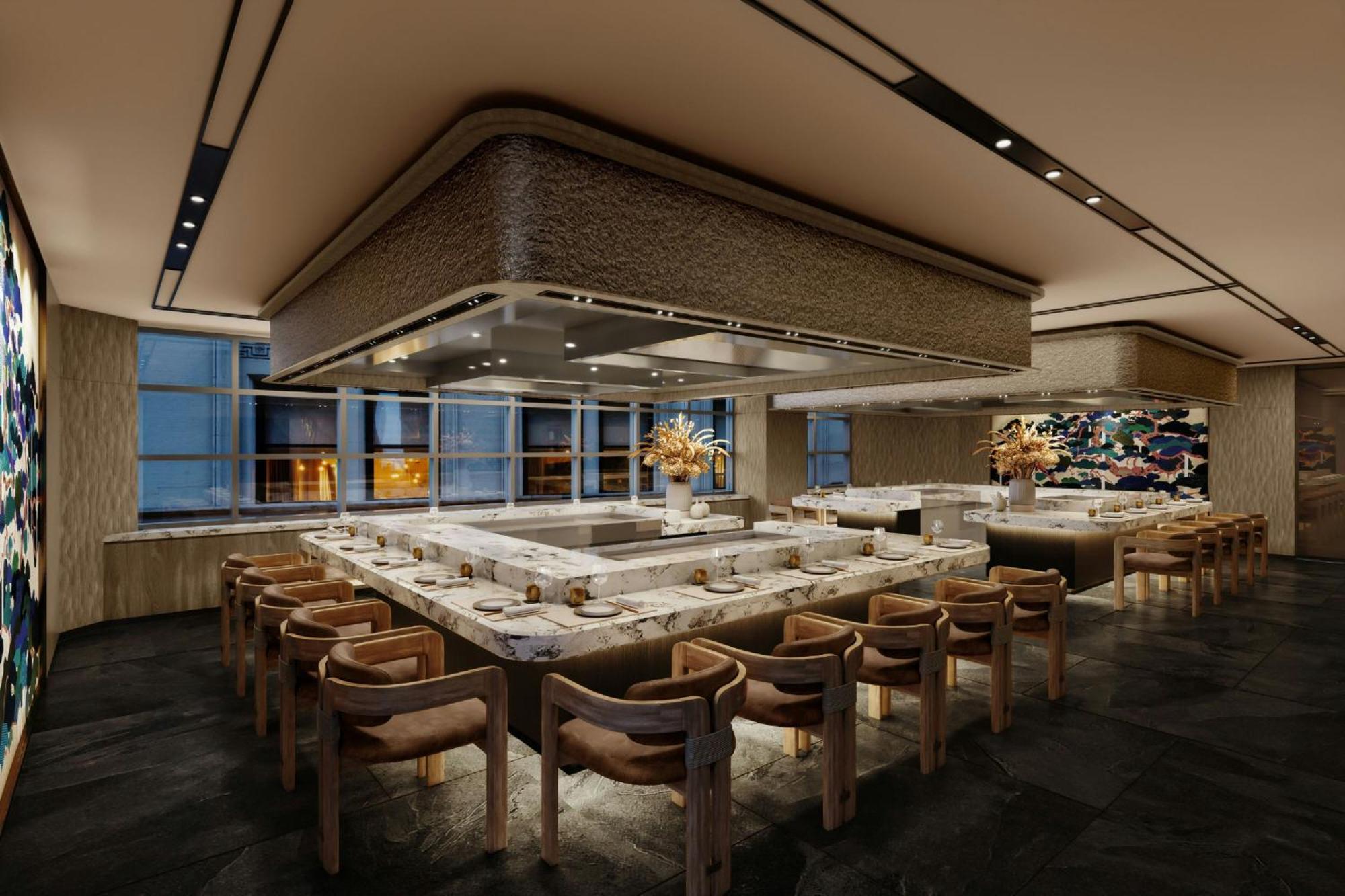 מלון Jw Marriott אוקלנד מראה חיצוני תמונה Rendering of the restaurant